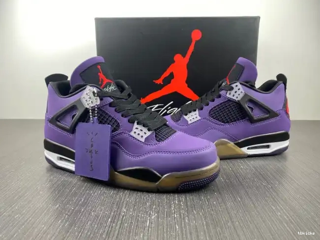 Cheap TB Purple LN4 766296 (Friends Scott Travis and Family) Jordan 4 Retro 0603